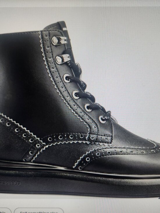 Karl Lagerfeld Paris LFS3008 Men\'s Leather Combat Boots. NIB. Size 11 main image 11